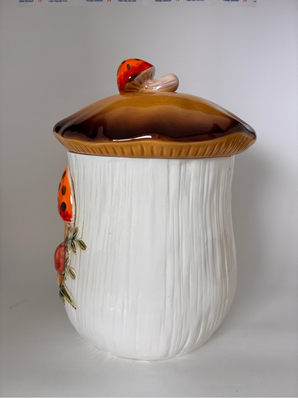 Vintage 70’s Made In Japan Ceramic Mushroom Canister - Picture 2 of 8